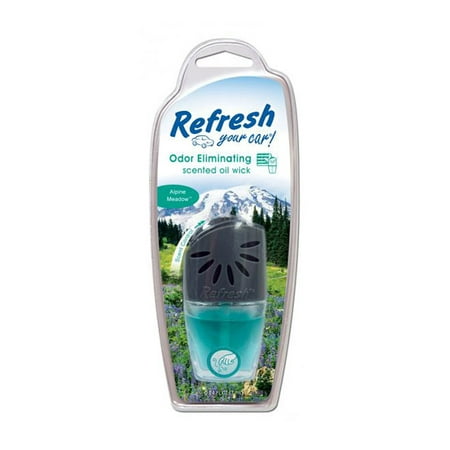 UPC 012844098211 product image for Refresh Your Car Odor Eliminating Scented Oil Wick Air Freshener, Alpine Meadow | upcitemdb.com