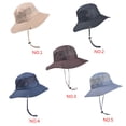 thumbnail image 3 of Baohd Chapeau de Soleil pour Hommes Chapeau de Pêche Randonnée Large Bord Protection UV Été Gris Foncé 1Set, 3 of 6