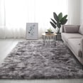 thumbnail image 1 of Soft and Plush Living Room Rug - Modern Style Stain-Resistant Bedroom Rug Size: 60 * 140 cm, Color: Dark Gray, 1 of 5
