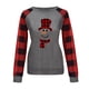 thumbnail image 5 of Pntutb invierno mujer Casual manga larga tops señoras Navidad Printv blusa tops Pntutb Pntutb-750, 5 of 9