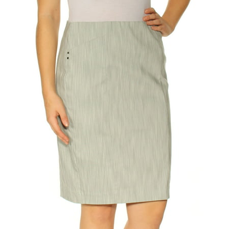 Alfani - ALFANI Womens Gray Knee Length Pencil Skirt Size: 4 - Walmart.com