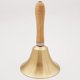 thumbnail image 1 of Campana de Mano de Latón Campana de Cena Campana de Servicio Campana Fuerte Mango de Madera Campana de Llamada Manual Portátil para Servicio Bodas Bar 110 mm x 246 mm, 1 of 10
