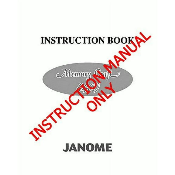 Janome Spare Part Memory Craft 4400 Sewing Machine Instruction Manual Reprint