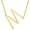 Gold M, variant on Women's Men's Stainless Steel Big Initial 26 Letter A to Z Pendant Necklaces Alphabet Personalized Charm Chain Necklace Silver A