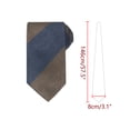 thumbnail image 2 of Corbatas formales de textura a rayas para hombres INSPIRE CHIC, color contrastante, azul marino y marrón, 2 of 4