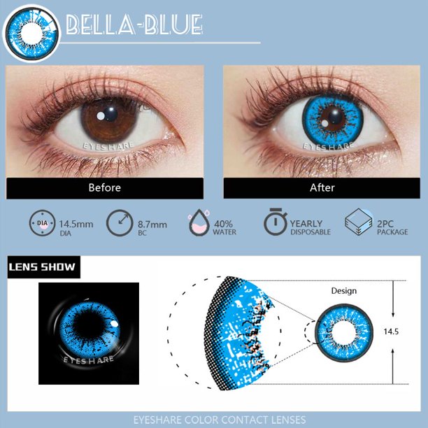 D'ORELLA-lentillas de colores para ojos, lentes de contacto coloridas para Cosplay de Anime, maquillaje de belleza para Halloween, 1 par