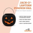 thumbnail image 3 of Jack-o'-Lantern Trick-or-Treat Pail, Black, 8", Halloween by Way To Celebrate, 3 of 6
