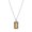 Yellow, variant on 1928 Jewelry Romana Octagon Etched Light Rose Pink Glass & Crystal Pendant Necklace For Women 18"