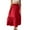Red, variant on Pisexur Skirts for Women Summer Flowy Boho Maxi Skirt Trendy Drawstring Elastic High Waist Pleated Tiered A Line Beach Long Skirts Dark Gray,M