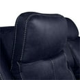 thumbnail image 4 of Bowery Hill Ocean Blue Faux Leather Dual Power Reclining Console Loveseat, 4 of 10