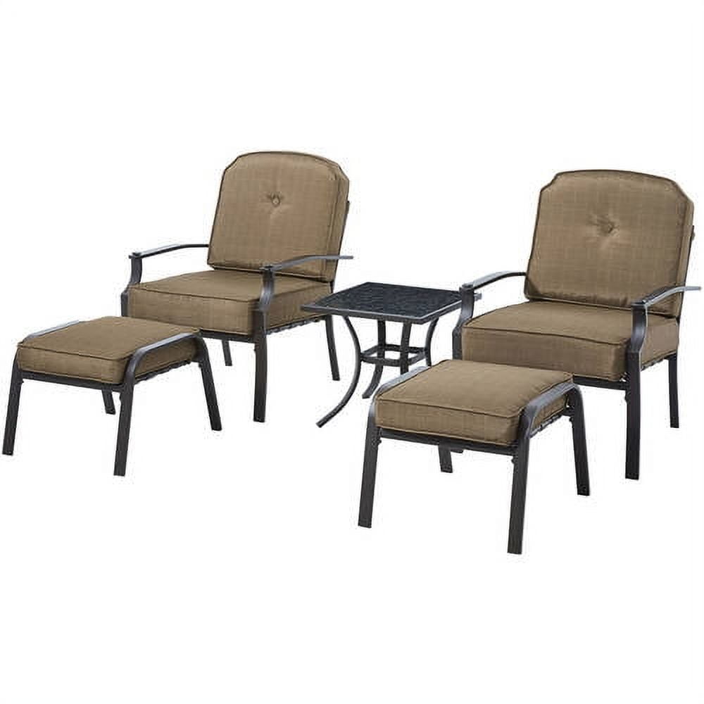 Mainstays Wentworth Patio Chat Set with Ottomans Walmart