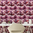 thumbnail image 2 of Ambesonne Leaf Peel & Stick Wallpaper for Home, Romantic Leaves European Print, 13"x100", Plum Coral Pale Pink, 2 of 5