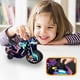 thumbnail image 4 of Juguete de motocicleta de tracción trasera | Modelo de simulación realista con efectos de iluminación | Construcción de aleación y ABS | Color verde púrpura | Mini portátil para niños y cole, 4 of 5