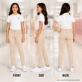 thumbnail image 2 of Beverly Hills Polo Club Girls School Uniform Pants Stretch Skinny Fit Pants 2 Pack, 2 of 7