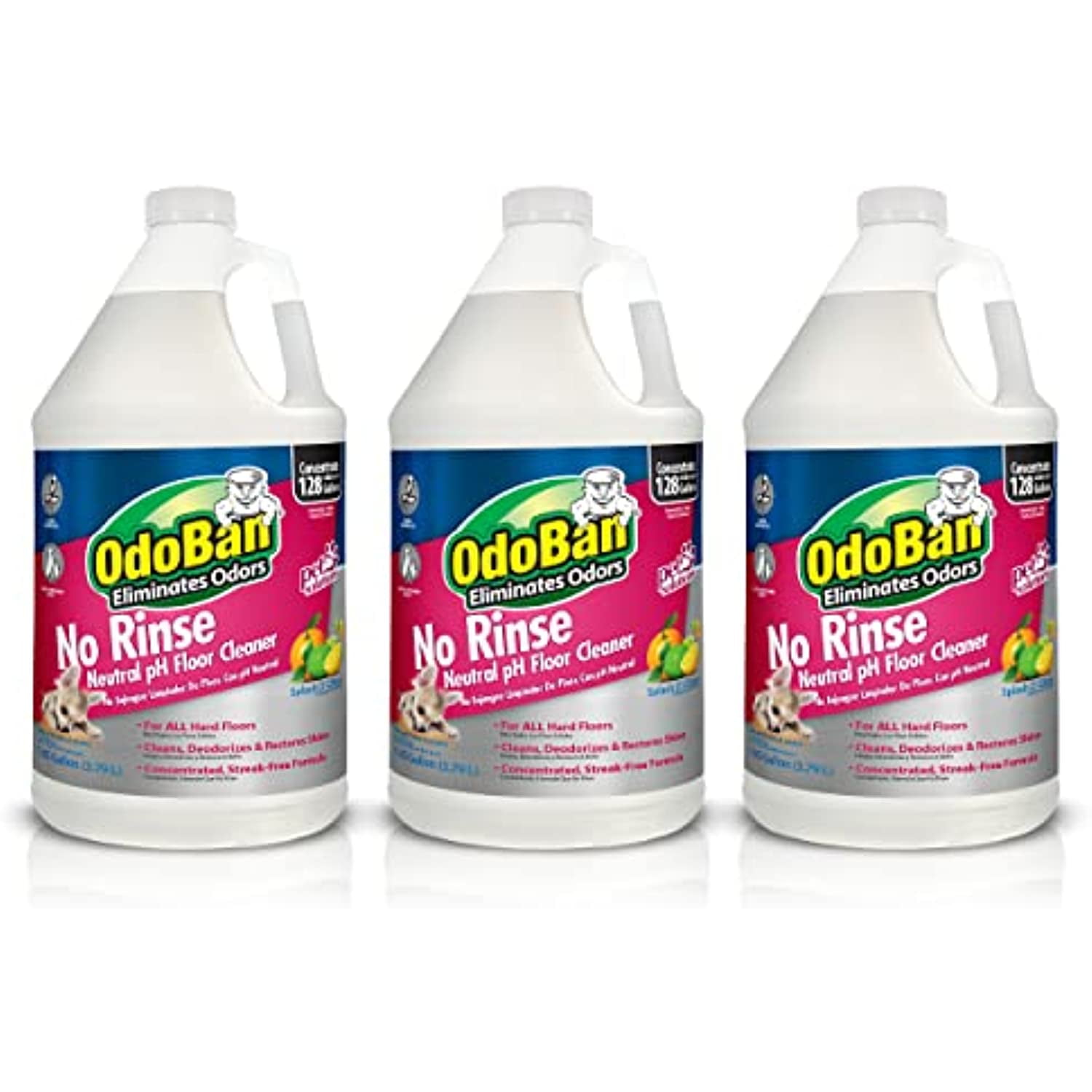 Odoban Pet Solutions No Rinse Neutral Ph Floor Cleaner Concentrate, 3