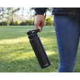 thumbnail image 4 of MIRA Stainless Steel Insulated Sports Water Bottle | Metal Thermos Flask Keeps Cold for 24 Hours, Hot for 12 Hours | BPA-Free Spout Lid Cap (24 oz (710 ml, 0.75 qt), Black), 4 of 7