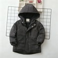 thumbnail image 5 of Cethrio Boys Winter Coats Size 6, Warm Zip up Windproof Thickened Winter Outerwear with Hood Gray, 5 of 7