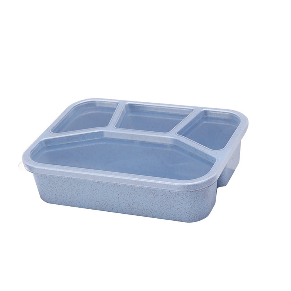 4-Compartment Bento Lunch Box Set, Meal Prep Containers with Airtight Lid, Stackable Food Storage for Kids & Adults, Microwave & Dishwasher Safe, 4 Pack