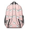 thumbnail image 3 of Unicorn and Wing Pink Pattern Backpack for School, Cute School Bag with Adjustable Shoulder Straps and Padded Back, 16.9"x12.6"x5.9", 3 of 5