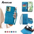 thumbnail image 2 of Fashion Leather Case for Motorola Edge 40 30 Neo S30 X40 X30 20 Lite S Pro Ultra Fusion 2023 Flip Case with Card Slots, 2 of 5