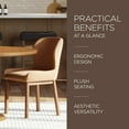 thumbnail image 4 of Open Box Maven Lane Gia Contemporary Dining Chair, Refined Brown Finish, 4 of 7