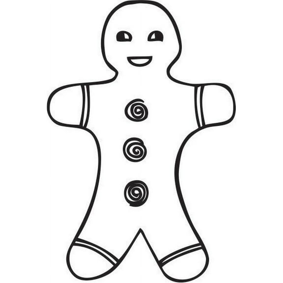 Printtoo Diary Card Gingerbread Man Pattern Square Wooden Rubber Stamp Block-2 x 2 Inches