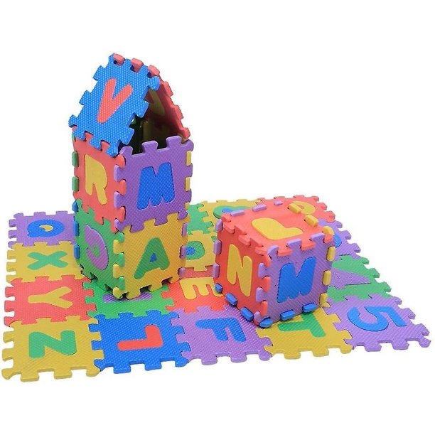 36 Uds. Alfombra de rompecabezas de juego de espuma Eva suave para bebés, números y letras, regalo de Acsergery para bebés y niños