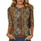 thumbnail image 1 of Camiseta Zeagoo talla grande para mujer, manga 3/4, corte holgado, 1 of 5