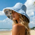 thumbnail image 2 of Summer Sun Hat for Women Floral Print Reversible Wide Brim Hat Sun Protection Cap, 2 of 4