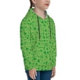 thumbnail image 3 of Salouo St Patrick's Day Pattern Hoodie Sweatshirt for Youth, Fall Pullover Hoodie Sweatshirt Long-Sleeve Pullover Hooded Sweatshirt-X-Large, 3 of 6