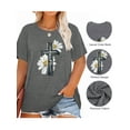thumbnail image 4 of XCHQRTI Faith Shirts for Women Plus Size Graphic Tees Short Sleeve Vintage T Shirts Oversized Religious Ladies Tee Shirts, 4 of 10