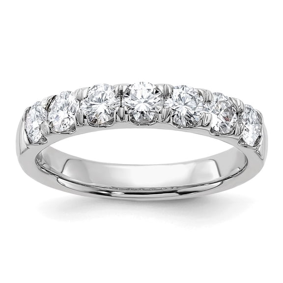 Auriga Fine Jewelry 14K White Gold 1ct. 7 Stone G H I True Light Moissanite Band for Women Size 7