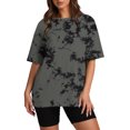 thumbnail image 2 of kytmyeq Women's Plus Size T-Shirt Summer Round Neck Short Sleeve Printed Basic Loose Top, 2 of 9