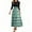 146# Green, variant on UoCefik Long Floral Dresses for Women 2025 Elegant Boho Tie Belted Patchwork Empire Waist 3/4 Sleeve Modest Flowy Maxi Dress, Beige M
