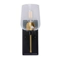 thumbnail image 3 of Palmer 1-Light Black and Soft Gold Wall Sconce with Clear Glass - Black and Soft Gold, 3 of 4