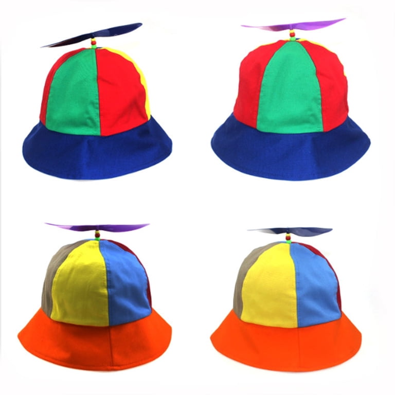 ROZYARD Lightweight Parents Kids Bucket Hat with Rainbow Windmill