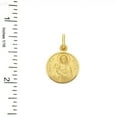 thumbnail image 2 of 18K Solid Yellow Gold Round Saint Rita Medal Pendant 13mm, 2 of 3