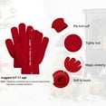 thumbnail image 3 of Ponceau 6 Pairs Kids Gloves Winter Toddler Knit Gloves Boys Girls Stretchy Magic Gloves Solid Color, 3 of 5
