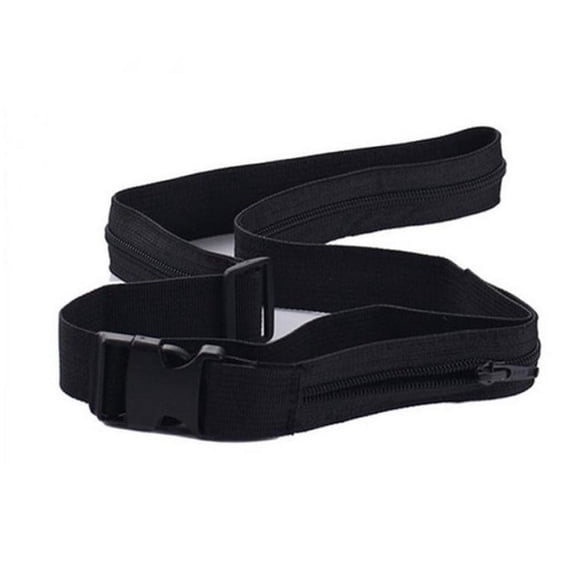 uvwlwu Travel Anti Theft Wallet Belt with Secret Compartment Hiding Stash Money Belt(Black)