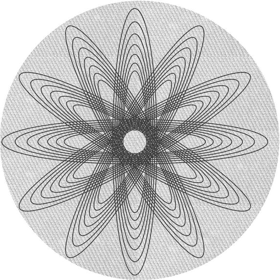 Ahgly Company Machine Washable Indoor Round Transitional Platinum Gray Area Rugs, 8' Round