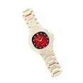 thumbnail image 2 of Bling'ed Out King and Queen Hip Hop Watch Set Perfect for Power Couples to Flaunt On and Off The Dance Floor - ST10325/ST10364 His&Hers (Gld Blood Red), 2 of 8