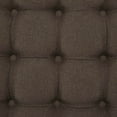 thumbnail image 7 of BELLEZE Modern 29 Inch Luxury Button Tufted Ottoman Bench, Upholstered Linen Fabric Footrest Decor for Living Room, Entryway, or Bedroom - Elenor (Brown), 7 of 7