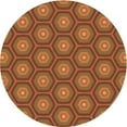 thumbnail image 1 of Ahgly Company Machine Washable Indoor Round Transitional Orange Area Rugs, 7' Round, 1 of 7