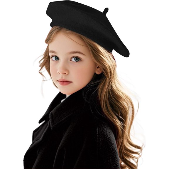 1pack Beret Hats Solid Classic Beret Hats for Girls