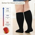 AMITOFO Compression Socks for Women Wide Calf 2 Pairs Plus Size Toeless