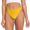 thumbnail image 1 of Fotbe Yellow Lemon Tanga Sin Costuras para Mujer con Estampado – Panties Invisibles, Transpirables y Cómodos para Uso Diario-X-Small, 1 of 6