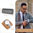thumbnail image 2 of Estuche de viaje para relojes Uxcell para hombres, estuche de cuero para rollo de reloj, caja de almacenamiento portátil para relojes para Navidad, cumpleaños y aniversario, 3 ranuras (gris), 2 of 7