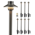 thumbnail image 1 of Gardenreet Brass Low Voltage Pathway Lights, 12V Outdoor LED Landscape Path Lights(Mini) for Walkway Driveway Garden Yard with 3W 2700K Warm White LED G4 Bulb(8 Pack), 1 of 7