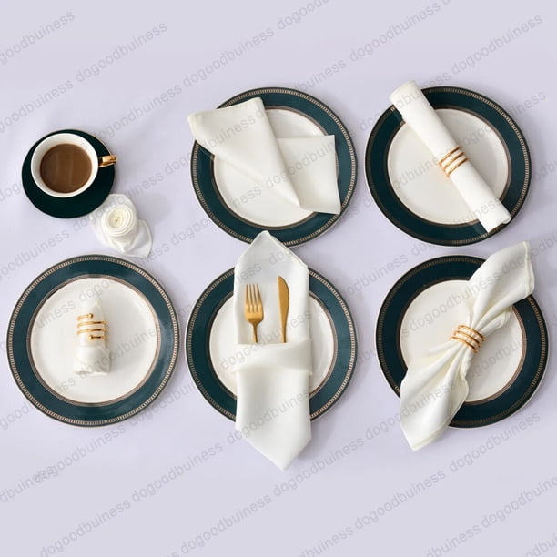 6pcs 12"x12" Resuable Napkins Satin Polyester Napkin Handkerchief Cloth Diner Banquet Wedding Party Home Christmas Decorations