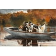 thumbnail image 2 of Homer, Winslow 32x23 White Modern Wood Framed Museum Art Print Titled - Hunting Dogs in Boat , 2 of 4